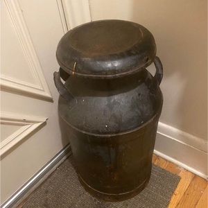 Queensboro FP LI Inc. NY City Vintage Old Metal Milk Large Bottle